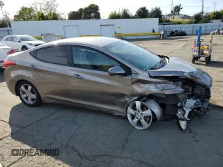 2013 Hyundai Elantra GLS with VIN 5NPDH4AE9DH268713, listed as a Copart auction lot 53203525 with 132,540 mi miles and Salvage title. Bid and sale history available at DreamBid. Image 4.