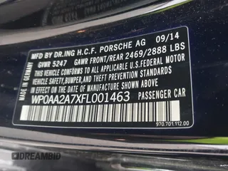 2015 Porsche Panamera 4 z VIN WP0AA2A7XFL001463, wystawiony jako IAAI lot #42139727 z przebiegiem 90 702 mil mil oraz . Historia ofert i sprzedaży dostępna na DreamBid. Obrazek 9.