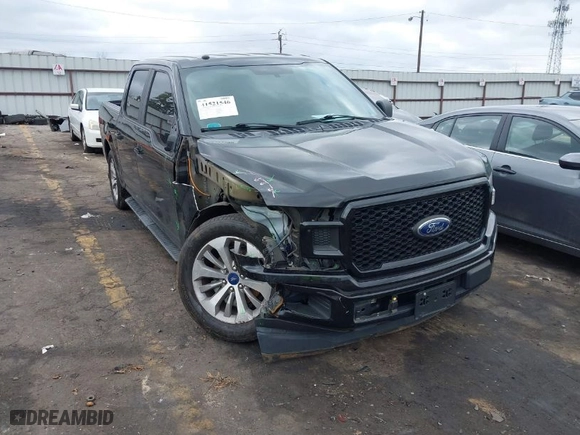 2018 Ford F-150 XL with VIN 1FTEW1CP5JFE55962, listed as a IAAI auction lot 41521546 with 112,582 mi miles. Bid and sale history available at carsss.com. Image 1.