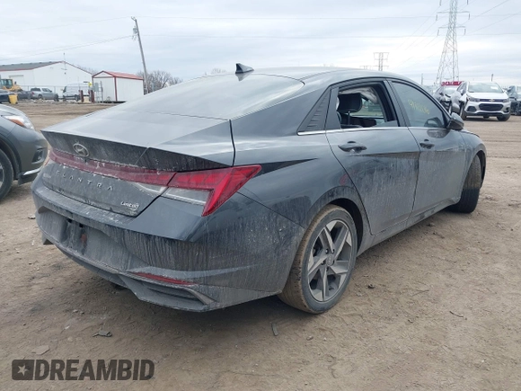 2021 Hyundai Elantra Limited with VIN 5NPLP4AG5MH013069, listed as a IAAI auction lot 41711016 with 43,769 mi miles and . Bid and sale history available at DreamBid. Image 4.