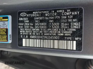2022 Hyundai Palisade SEL с VIN KM8R3DHE5NU345901, выставлен на аукционе Copart как лот 57880905 с пробегом 31 604 миль миль и Списание • Salvage title. История ставок и продаж доступна на DreamBid. Изображение 14.