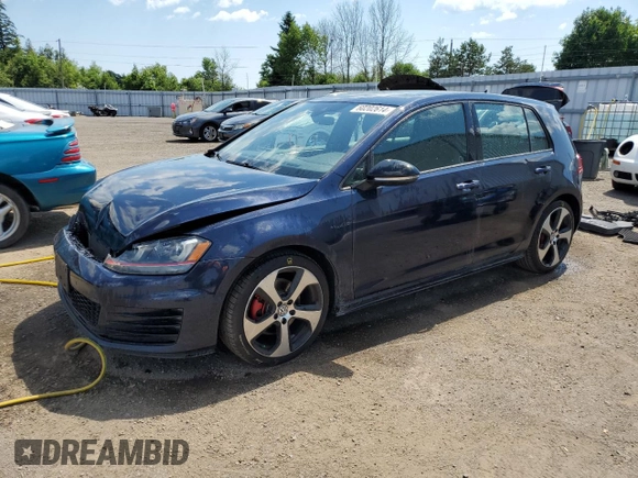 2017 Volkswagen Golf GTI S with VIN 3VW4T7AU9HM052039, listed as a Copart auction lot 60202614 with 103,626 mi miles and Salvage Title. Bid and sale history available at carsss.com. Image 1.
