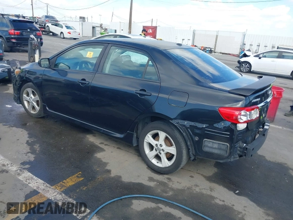 2011 Toyota Corolla L with VIN 5YFBU4EE3BP002066, listed as a IAAI auction lot 41697328 with 1 mi miles. Bid and sale history available at carsss.com. Image 3.