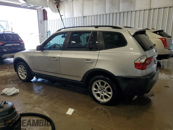 2005 BMW X3 2.5i with VIN WBXPA734X5WC50438, listed as a Copart auction lot 52978285 with 137,175 mi miles and Non Repairable. Bid and sale history available at carsss.com. Image 2.
