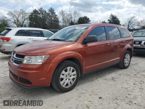 2014 Dodge Journey American Value Pkg with VIN 3C4PDCAB1ET150553, listed as a Copart auction lot 51805695 with 279,554 mi miles and Clean Title. Bid and sale history available at carsss.com. Image 1.