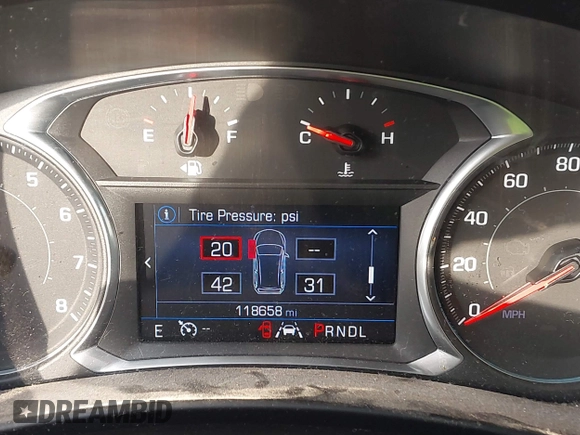 2020 Chevrolet Equinox LT with VIN 2GNAXKEV7L6233294, listed as a IAAI auction lot 41413184 with 118,658 mi miles and . Bid and sale history available at carsss.com. Image 15.