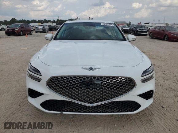 2023 Genesis G70 2.0T with VIN KMTG34TAXPU123780, listed as a Copart auction lot 72181814 with 31,029 mi miles and Salvage Title. Bid and sale history available at carsss.com. Image 5.