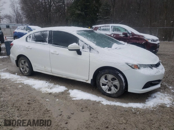 2015 Honda Civic Sedan LX with VIN 19XFB2F56FE263340, listed as a Copart auction lot 50523355 with 134,973 mi miles and Salvage Title. Bid and sale history available at carsss.com. Image 4.