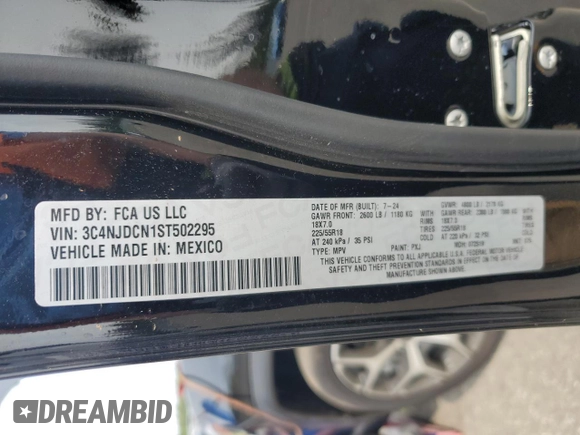 2025 Jeep Compass Limited с VIN 3C4NJDCN1ST502295, выставлен на аукционе Copart как лот 60655365 с пробегом 2 338 миль миль и Списание • Salvage title. История ставок и продаж доступна на DreamBid. Изображение 13.