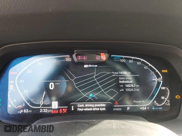 2022 BMW X5 xDrive45e with VIN 5UXTA6C0XN9M02912, listed as a Copart auction lot 45491845 with 14,586 mi miles and Salvage Title. Bid and sale history available at DreamBid. Image 9.