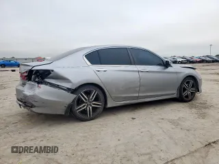 2016 Honda Accord Sport with VIN 1HGCR2F55GA169292, listed as a Copart auction lot 53847585 with 172,500 mi miles and Salvage title. Bid and sale history available at DreamBid. Image 3.