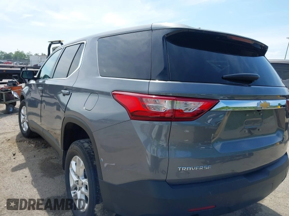 2020 Chevrolet Traverse LS with VIN 1GNERFKW1LJ189439, listed as a IAAI auction lot 42160909 with 102,583 mi miles and . Bid and sale history available at DreamBid. Image 3.