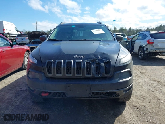 2014 Jeep Cherokee Trailhawk with VIN 1C4PJMBS3EW127749, listed as a IAAI auction lot 41836617 with 207,002 mi miles and . Bid and sale history available at DreamBid. Image 12.