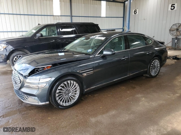 2023 Genesis Electrified G80 with VIN KMTGE4S14PU004795, listed as a Copart auction lot 68105384 with 11,344 mi miles and Salvage Title. Bid and sale history available at carsss.com. Image 1.
