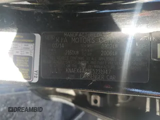 2014 Kia Forte EX with VIN KNAFX4A88E5231947, listed as a Copart auction lot 83085904 with 107,117 mi miles and Non Repairable. Bid and sale history available at carsss.com. Image 14.