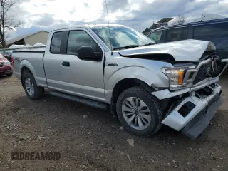 2018 Ford F-150 XL with VIN 1FTEX1EP8JFB61837, listed as a Copart auction lot 50494985 with 37,363 mi miles and Salvage Title. Bid and sale history available at carsss.com. Image 4.