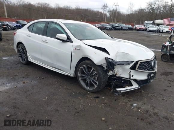 2019 Acura TLX w/A-Spec Pkg with VIN 19UUB1F61KA002075, listed as a IAAI auction lot 40991938 with 49,402 mi miles. Bid and sale history available at carsss.com. Image 1.
