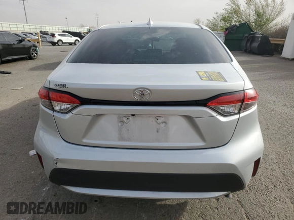 2020 Toyota Corolla LE with VIN 5YFEPRAE7LP033491, listed as a Copart auction lot 51598275 with 56,011 mi miles and Salvage Title. Bid and sale history available at carsss.com. Image 6.