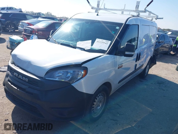 2019 Ram ProMaster City Cargo Tradesman z VIN ZFBHRFAB1K6N89591, wystawiony jako IAAI lot #41129142 z przebiegiem 63 225 mil mil oraz . Historia ofert i sprzedaży dostępna na DreamBid. Obrazek 2.