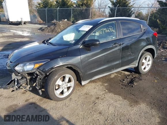 2016 Honda HR-V EX-L w/Navi with VIN 3CZRU6H70GM735515, listed as a IAAI auction lot 41678286 with 1 mi miles. Bid and sale history available at carsss.com. Image 18.