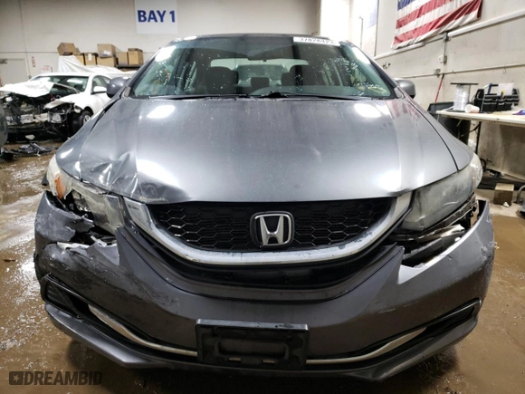 2013 Honda Civic Sdn LX with VIN 19XFB2F55DE023032, listed as a Copart auction lot 49138894 with 153,007 mi miles and Salvage Title. Bid and sale history available at carsss.com. Image 5.