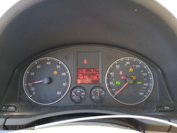 2008 Volkswagen Jetta Sedan Wolfsburg with VIN 3VWRJ71K48M127241, listed as a Copart auction lot 83201434 with 158,145 mi miles and Salvage Title. Bid and sale history available at carsss.com. Image 9.
