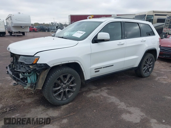 2016 Jeep Grand Cherokee Limited 75th Anniversary with VIN 1C4RJFBGXGC337785, listed as a IAAI auction lot 40782688 with 174,909 mi miles and . Bid and sale history available at DreamBid. Image 17.