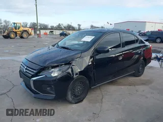 2022 Mitsubishi Mirage G4 ES with VIN ML32FUFJ3NHF09626, listed as a IAAI auction lot 41294160 with 57,032 mi miles. Bid and sale history available at carsss.com. Image 2.