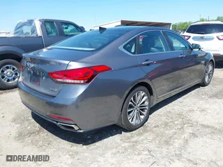 2015 Hyundai Genesis 3.8L with VIN KMHGN4JE4FU072706, listed as a IAAI auction lot 41993699 with 163,122 mi miles. Bid and sale history available at carsss.com. Image 4.