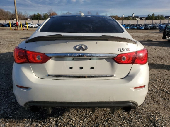 2016 Infiniti Q50 3.0t Red Sport 400 with VIN JN1FV7AR8GM451880, listed as a Copart auction lot 86895974 with 103,797 mi miles and Salvage Title. Bid and sale history available at carsss.com. Image 6.