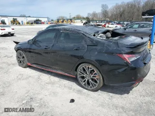 2023 Hyundai Elantra N with VIN KMHLW4AK9PU014867, listed as a Copart auction lot 49674295 with 46,886 mi miles and Salvage Title. Bid and sale history available at carsss.com. Image 2.