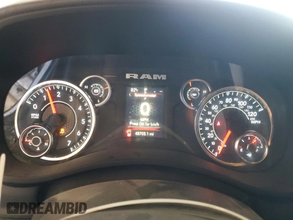 2023 Ram 2500 Tradesman with VIN 3C6UR5HJXPG602824, listed as a Copart auction lot 69061504 with 48,705 mi miles and Salvage Title. Bid and sale history available at carsss.com. Image 9.