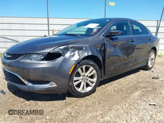 2015 Chrysler 200 Limited with VIN 1C3CCCAB4FN667823, listed as a IAAI auction lot 41814111 with 107,514 mi miles. Bid and sale history available at carsss.com. Image 2.