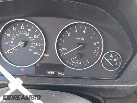 2014 BMW 3 Series 328i with VIN WBA3C1C56EK113011, listed as a IAAI auction lot 41637055 with 175,352 mi miles. Bid and sale history available at carsss.com. Image 7.