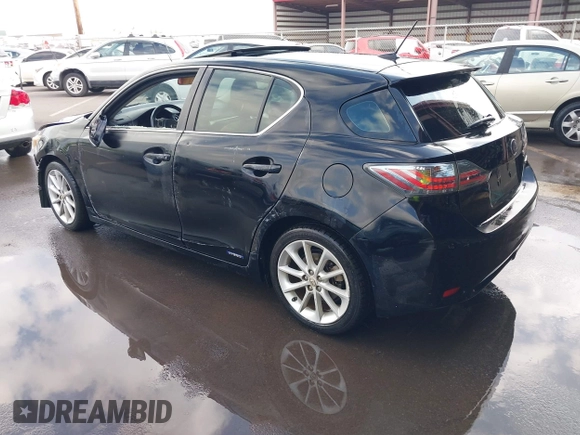 2011 Lexus CT 200h with VIN JTHKD5BH2B2031222, listed as a IAAI auction lot 41551693 with 123,596 mi miles. Bid and sale history available at carsss.com. Image 3.