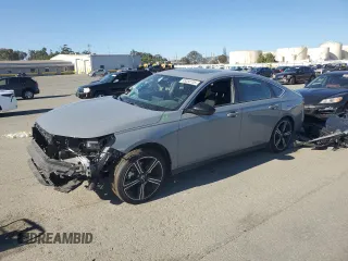 2024 Honda Accord Sport с VIN 1HGCY2F53RA088426, выставлен на аукционе Copart как лот 55054735 с пробегом 18 369 миль миль и Списание • Salvage title. История ставок и продаж доступна на DreamBid. Изображение 1.