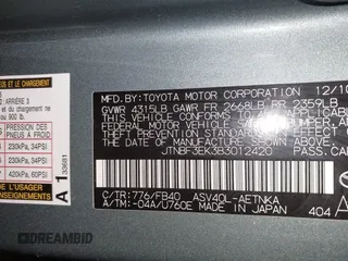 2011 Toyota Camry LE with VIN JTNBF3EK3B3012420, listed as a IAAI auction lot 42120309 with 199,232 mi miles and . Bid and sale history available at DreamBid. Image 9.