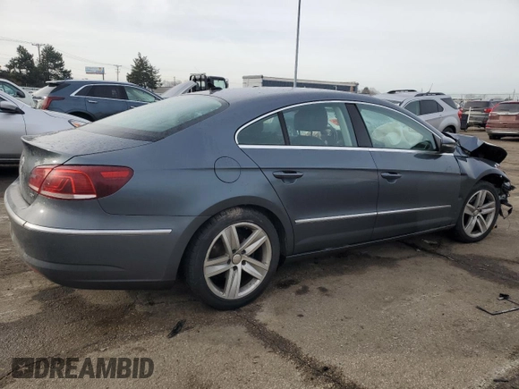 2013 Volkswagen CC Sport with VIN WVWBP7AN6DE570603, listed as a Copart auction lot 42858115 with 122,477 mi miles and Salvage Title. Bid and sale history available at carsss.com. Image 3.