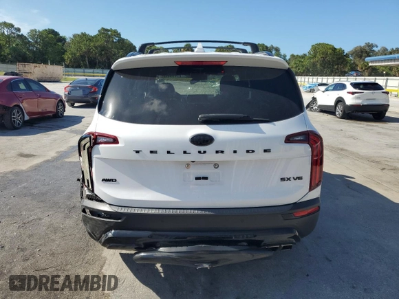 2021 Kia Telluride SX with VIN 5XYP5DHCXMG157444, listed as a Copart auction lot 61508445 with 50,145 mi miles and Non repairable. Bid and sale history available at DreamBid. Image 6.