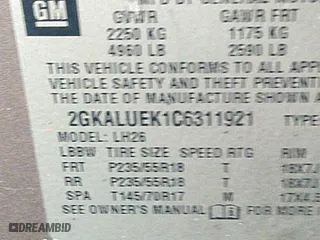 2012 GMC Terrain SLT-1 with VIN 2GKALUEK1C6311921, listed as a IAAI auction lot 41442399 with 1 mi miles. Bid and sale history available at carsss.com. Image 9.
