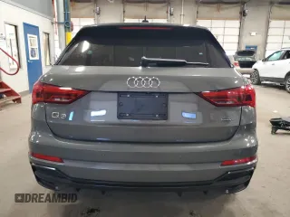 2020 Audi Q3 S line Premium with VIN WA1DECF36L1008005, listed as a Copart auction lot 85066374 with 77,190 mi miles and Salvage Title. Bid and sale history available at carsss.com. Image 6.