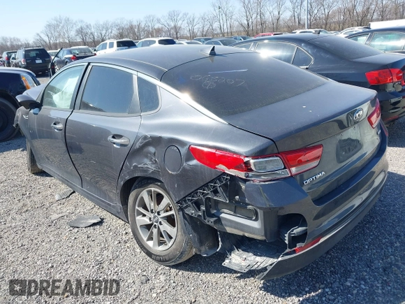 2016 Kia Optima LX Turbo with VIN 5XXGT4L11GG065207, listed as a IAAI auction lot 41770660 with 108,646 mi miles. Bid and sale history available at carsss.com. Image 3.