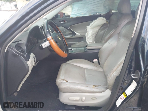 2006 Lexus IS 250 with VIN JTHBK262962002770, listed as a IAAI auction lot 42264229 with 294,844 mi miles and . Bid and sale history available at DreamBid. Image 5.