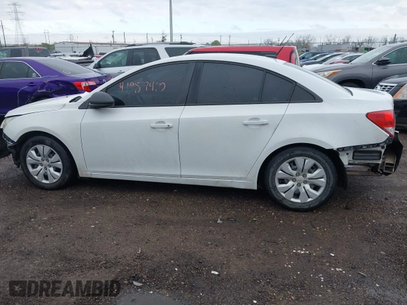 2014 Chevrolet Cruze LS with VIN 1G1PA5SH0E7145168, listed as a IAAI auction lot 41957410 with 151,422 mi miles and . Bid and sale history available at DreamBid. Image 15.