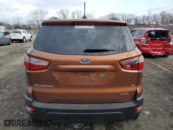 2020 Ford EcoSport SE with VIN MAJ6S3GLXLC317881, listed as a Copart auction lot 88983795 with Not Provided miles and Non Repairable. Bid and sale history available at DreamBid. Image 6.