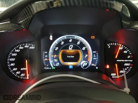2019 Chevrolet Corvette Grand Sport 2LT with VIN 1G1YY2D76K5122682, listed as a Copart auction lot 46515735 with 7,538 mi miles and Salvage Title. Bid and sale history available at carsss.com. Image 9.