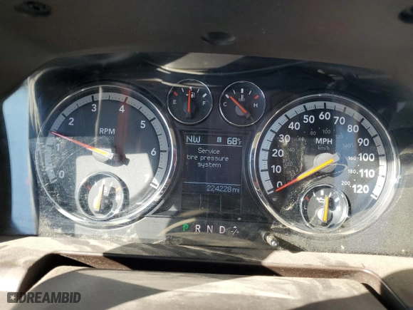 2010 Dodge Ram 1500 SLT with VIN 1D7RB1CP7AS208856, listed as a Copart auction lot 83813554 with 224,228 mi miles and Salvage Title. Bid and sale history available at carsss.com. Image 9.