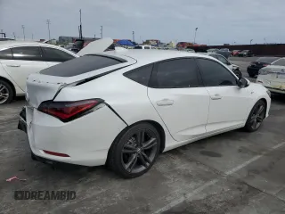 2024 Acura Integra w/A-Spec Package with VIN 19UDE4H31RA007976, listed as a Copart auction lot 53401235 with 21,486 mi miles and Salvage title. Bid and sale history available at DreamBid. Image 3.