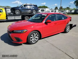2023 Honda Civic Sedan LX with VIN 2HGFE2F25PH538412, listed as a Copart auction lot 51619505 with 19,752 mi miles and Salvage Title. Bid and sale history available at carsss.com. Image 1.