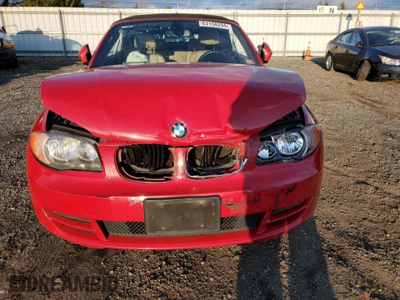 2010 BMW 1 Series 128i with VIN WBAUL7C54AVJ77712, listed as a Copart auction lot 83158294 with Not provided miles and Salvage title. Bid and sale history available at DreamBid. Image 5.